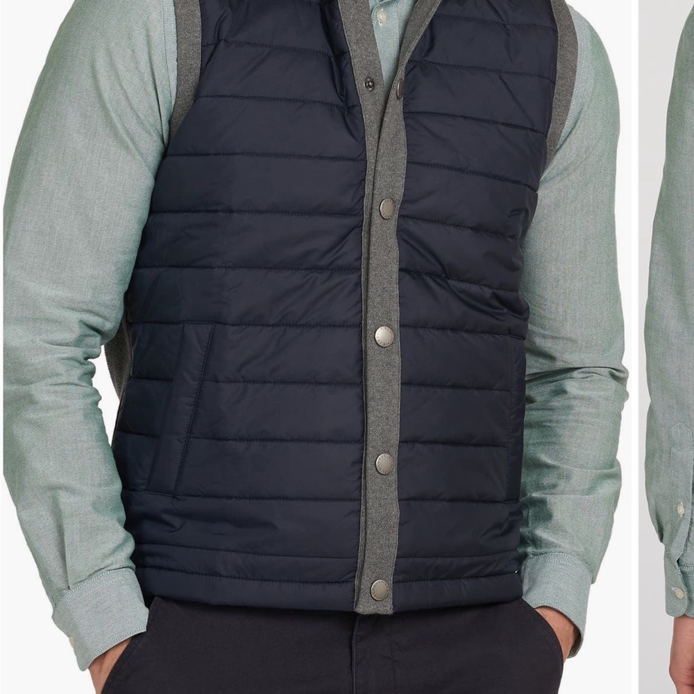 Blue and Gray Quilted Puffer Vest NWT
